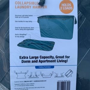 Collapsible Laundry Hampers, Set of Two